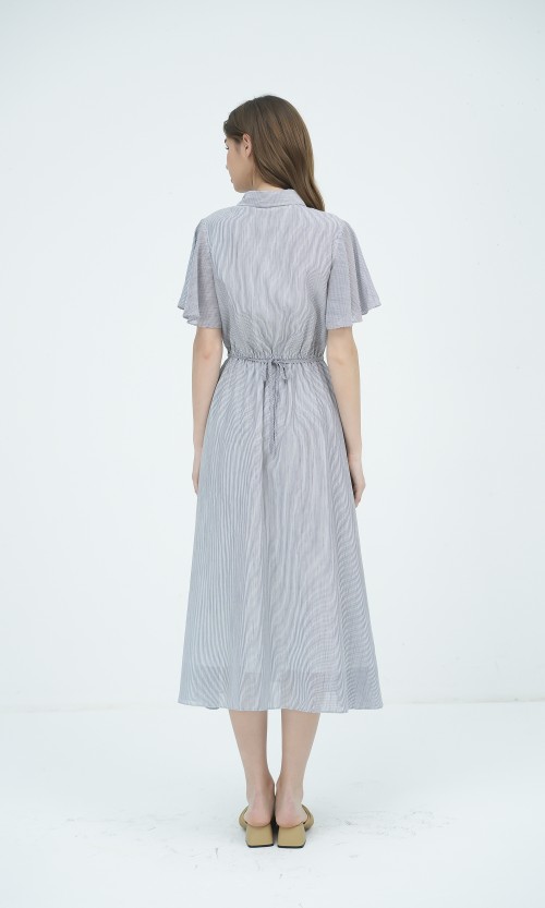 SIXDO Woven Flared Dress for Women